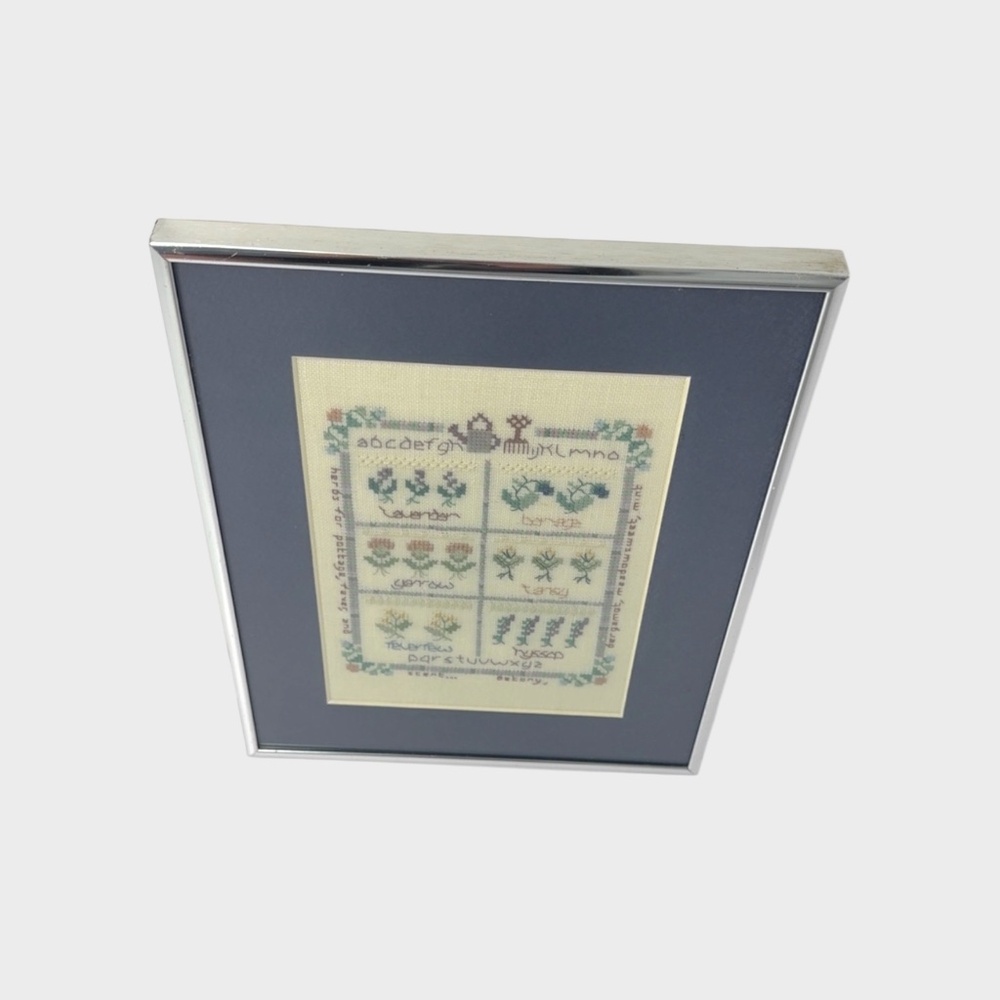 Vintage Shepherd’s Bush Herb Garden Cross Stitch – Framed Sampler 10x8.25 - Picture 8 of 12